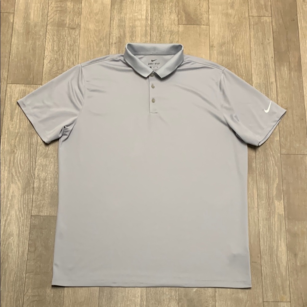 Nike Light Gray Dri-FIT Polo Shirt